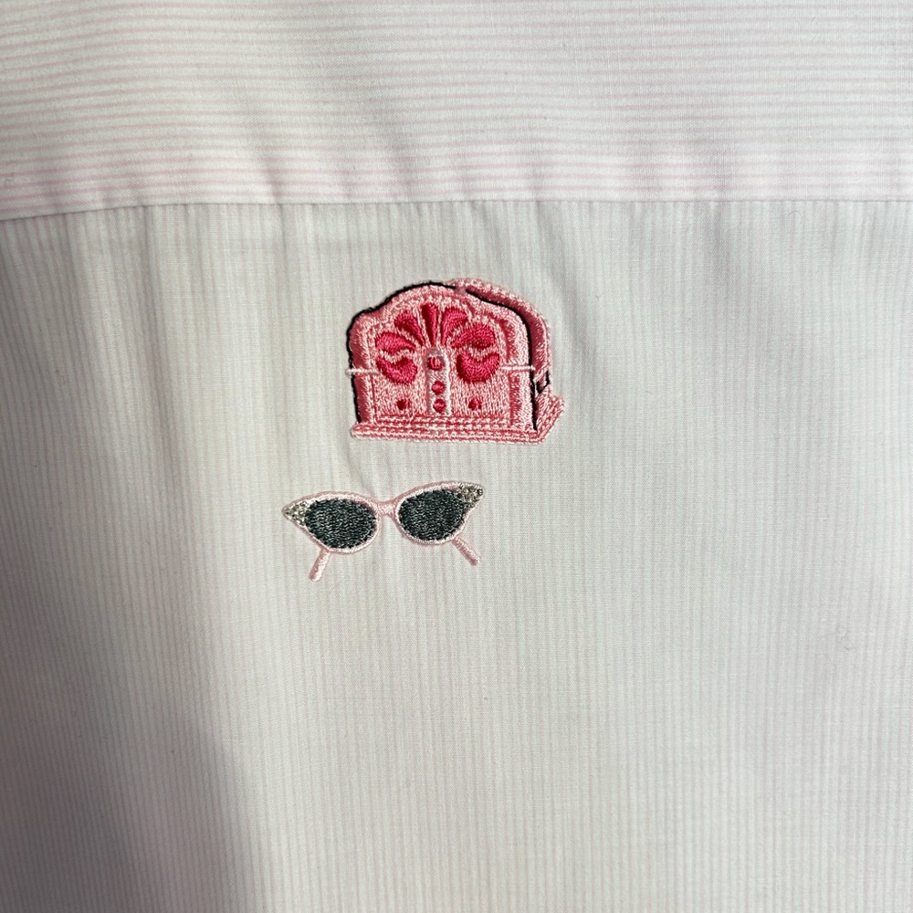 Tia’s Vintage Pink Sock‎ Hop 1950’s Button Down - Picture 4 of 7